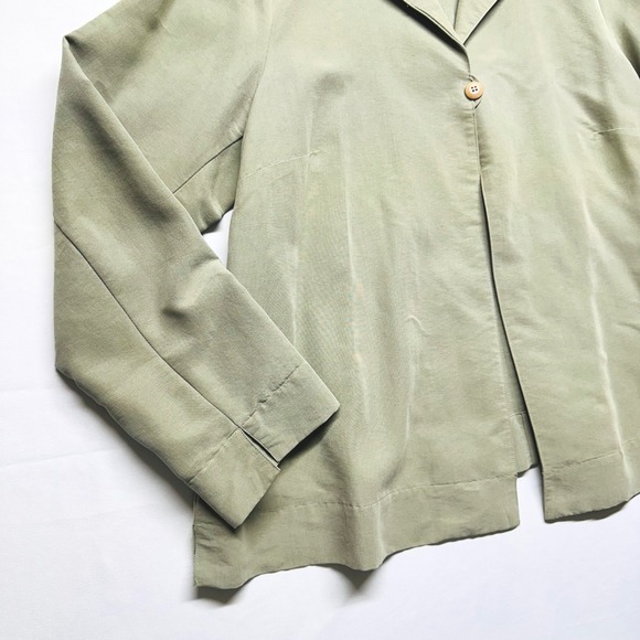 Sigrid Olsen Sport Sage Green Business Casual Jacket Linen Blend Women's 14 - Picture 2 of 15